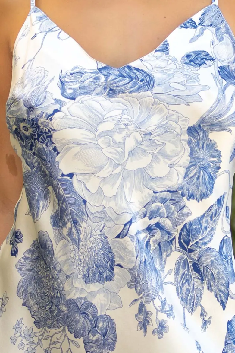 Marjolaine - Belle Seiden Negligee - Mehrfarbig