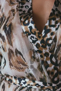 Marjolaine - Roar Seiden Kimono - Panthere Print