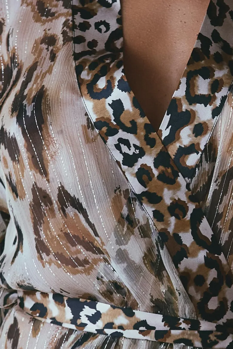 Marjolaine - Roar Seiden Kimono - Panthere Print