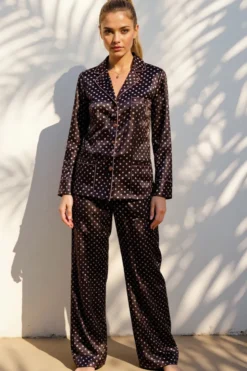 Marjolaine - Seiden Pyjama - Mehrfarbig