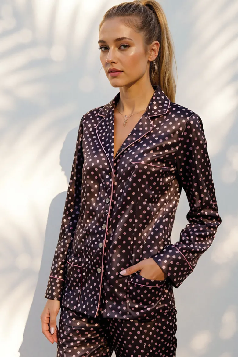 Marjolaine - Seiden Pyjama - Mehrfarbig