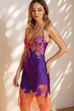 Marjolaine - Slip Dress aus Seide - Lila