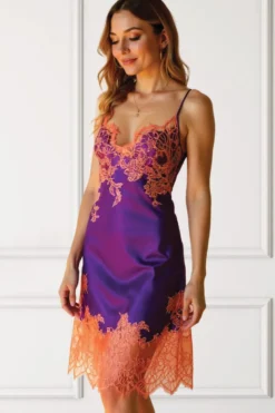 Marjolaine - Slip Dress aus Seide - Lila