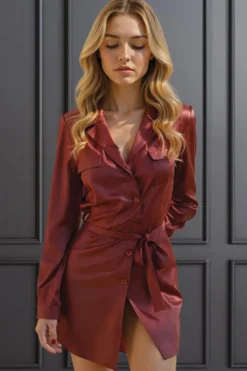 Marjolaine - Sophie Seidenbluse - Bordeaux