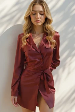 Marjolaine - Sophie Seidenbluse - Bordeaux