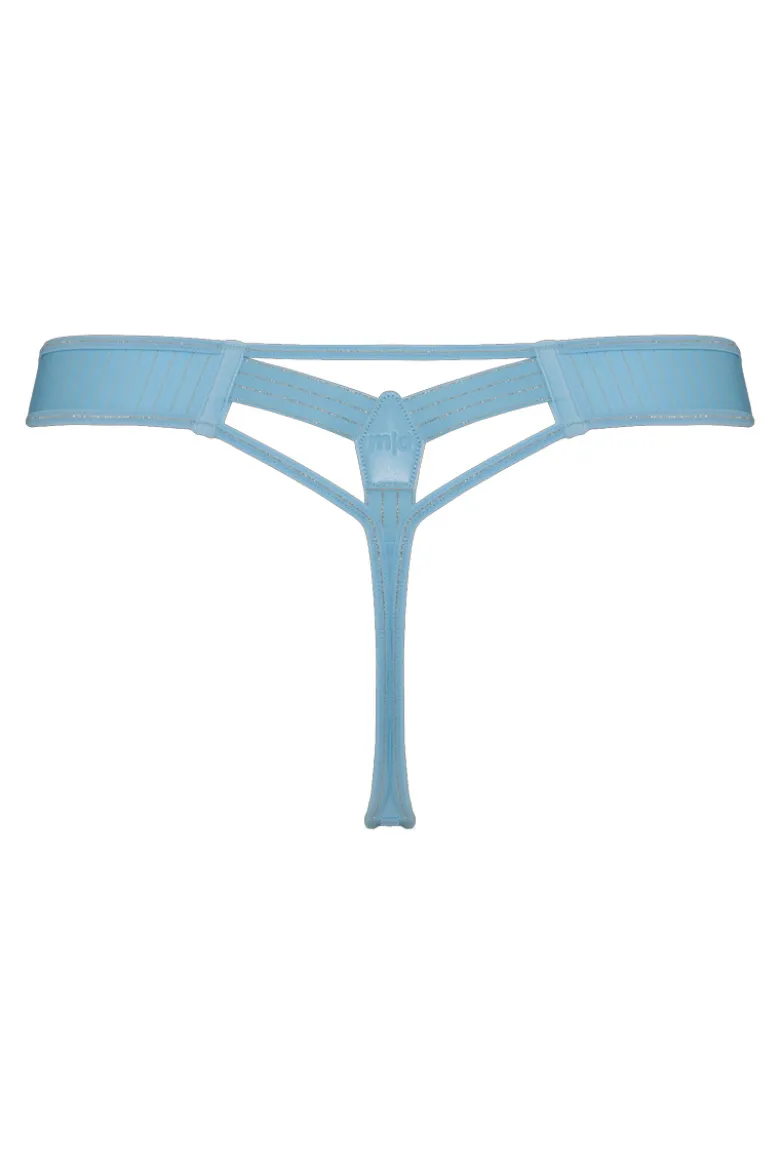 Marlies Dekkers - Gloria String - Airy Blue Gold Pinstripe