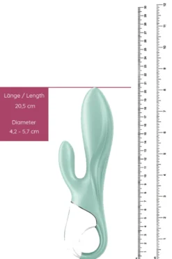 Satisfyer - Air Pump Bunny 5+ Rabbit Vibrator - Mint Türkis
