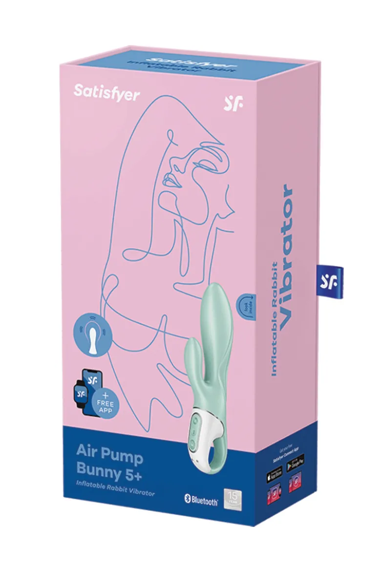 Satisfyer - Air Pump Bunny 5+ Rabbit Vibrator - Mint Türkis