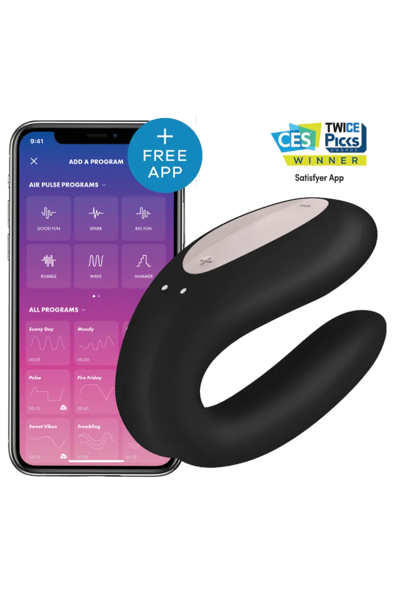 Satisfyer - Double Joy Paarvibrator - Schwarz