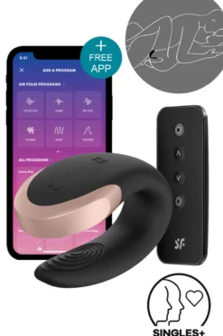 Satisfyer - Double Love Remote Paarvibrator - Schwarz