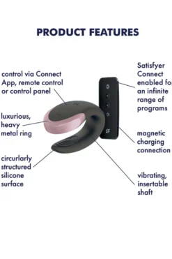 Satisfyer - Double Love Remote Paarvibrator - Schwarz