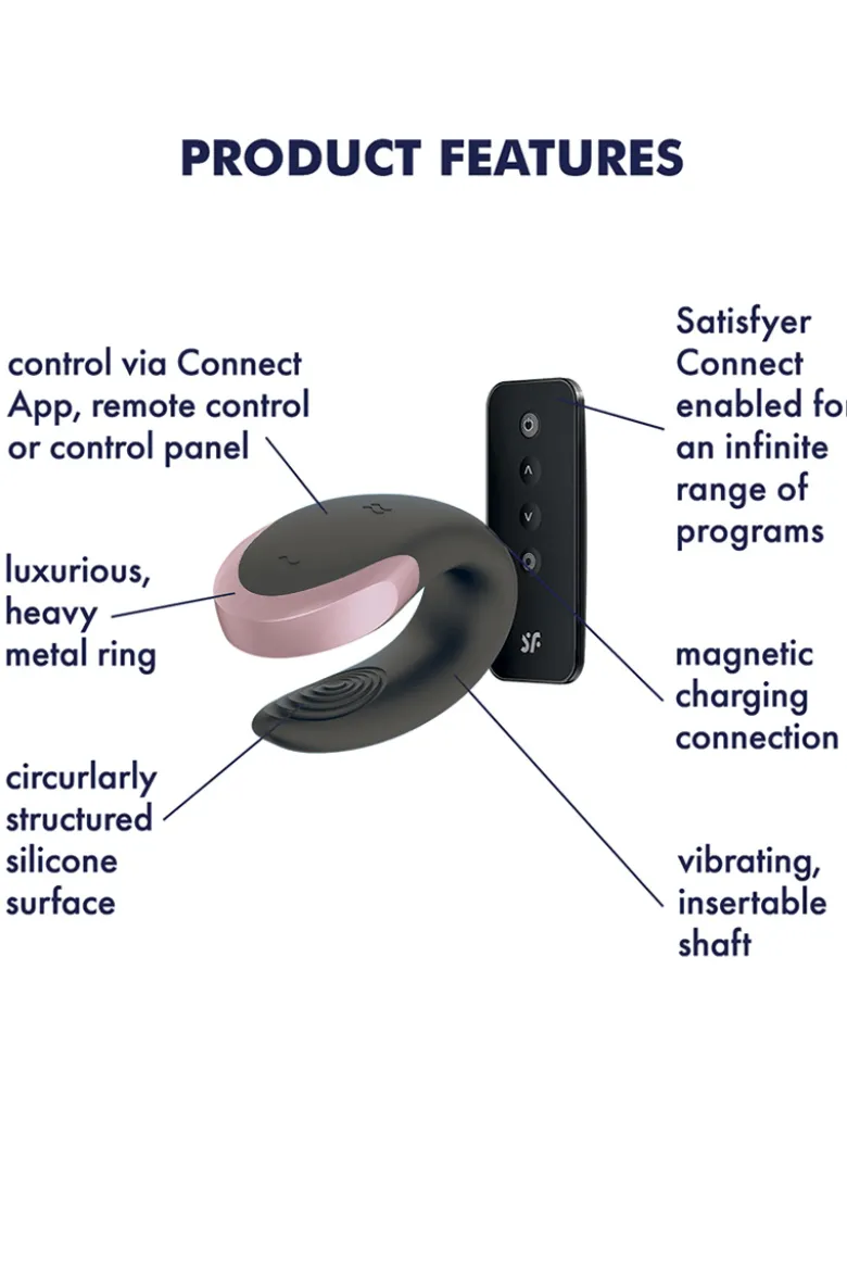 Satisfyer - Double Love Remote Paarvibrator - Schwarz