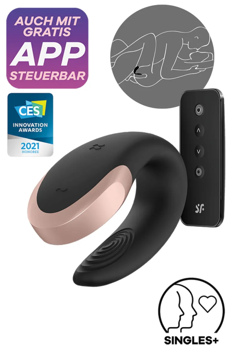 Satisfyer - Double Love Remote Paarvibrator - Schwarz