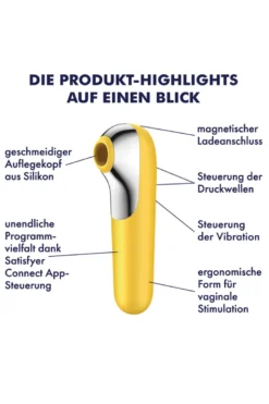 Satisfyer - Dual Love Druckwellenvibrator - Gelb