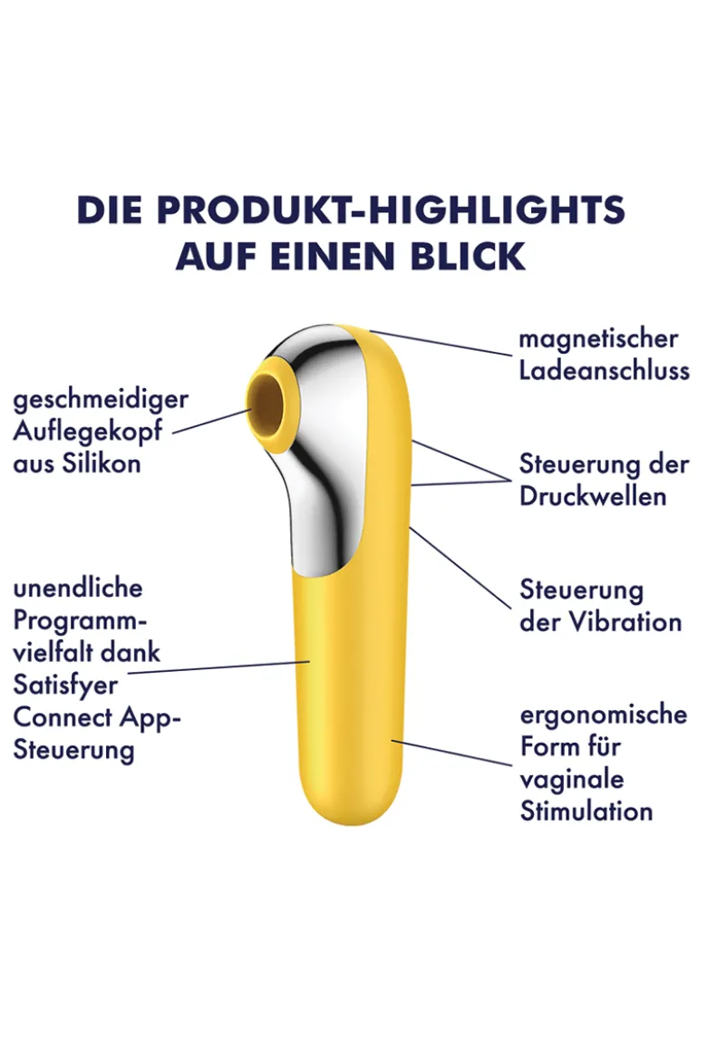 Satisfyer - Dual Love Druckwellenvibrator - Gelb