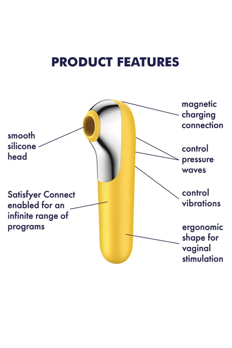 Satisfyer - Dual Love Druckwellenvibrator - Gelb