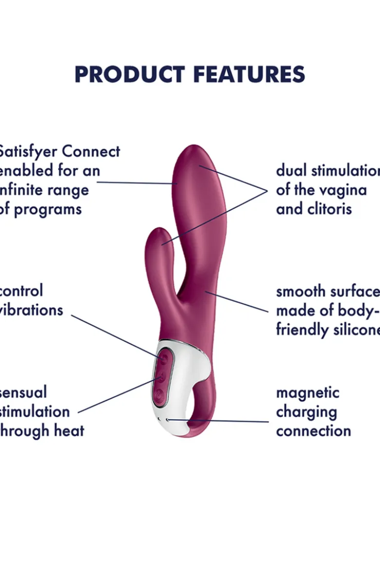 Satisfyer - Heated Affair Rabbit Vibrator - Pflaume
