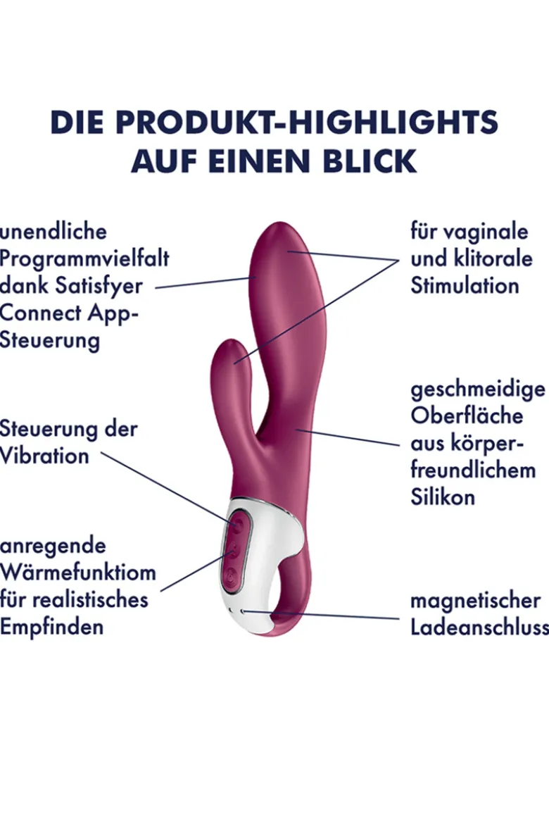 Satisfyer - Heated Affair Rabbit Vibrator - Pflaume