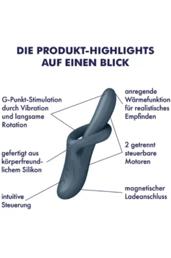 Satisfyer - Heat Flex 4 Rabbit Vibrator - Grau