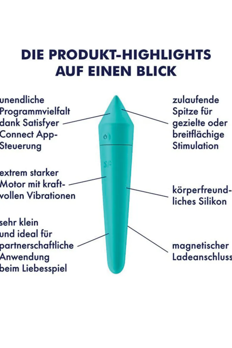 Satisfyer - Ultra Power Bullet 8 Minivibrator - Türkis