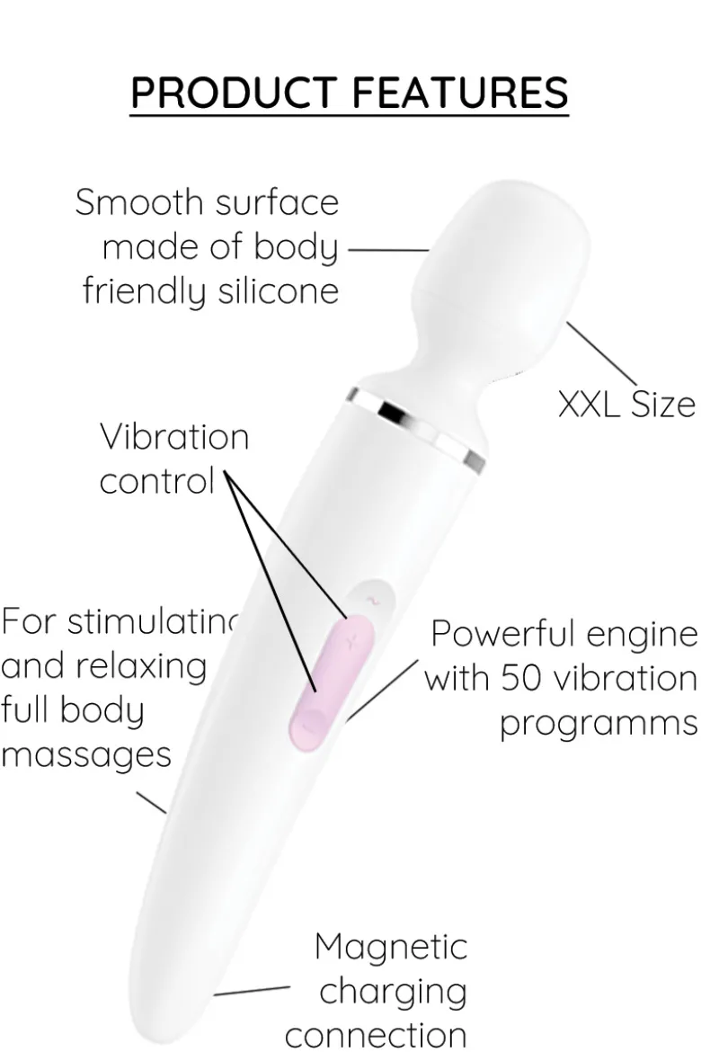 Satisfyer - Wand(er) Woman XXL Massager - Weiss Chrome
