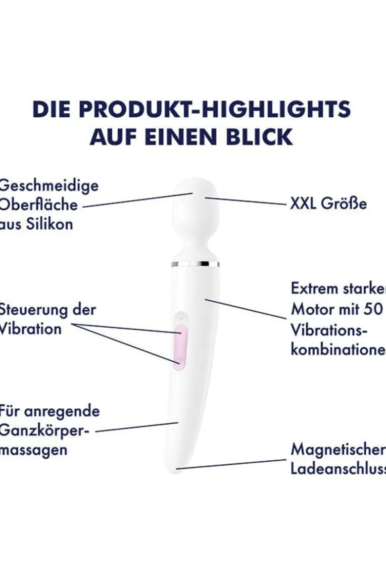 Satisfyer - Wand(er) Woman XXL Massager - Weiss Chrome